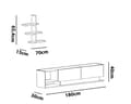 Miniatyrbilde 6 av 6: TV-enhet Liza - Teak, Hvit