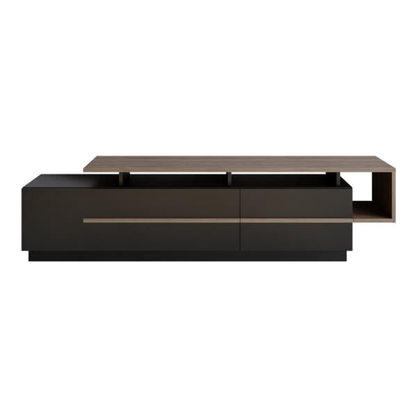 TV Stand Pia - Sort, Valnød