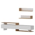 Miniatyrbilde 3 av 4: TV-enhet Ayaz - Hvit, Teak