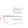 Miniatyrbilde 4 av 4: TV-enhet Ayaz - Hvit, Teak