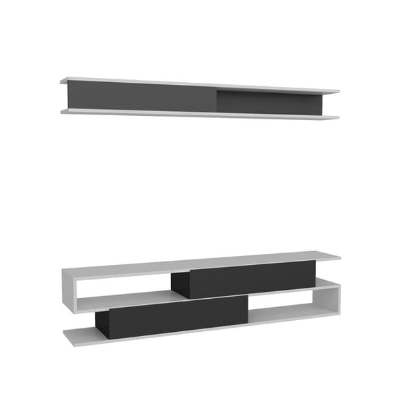 TV Unit Sims - Svart, Vit
