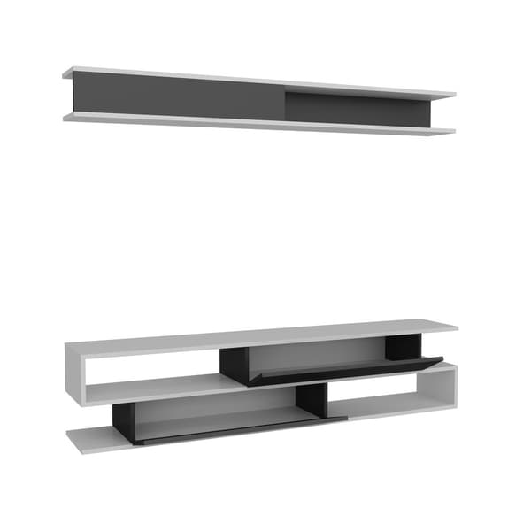 TV Unit Sims - Svart, Vit