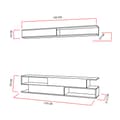 Miniatyrbilde 3 av 3: TV-enhet Sims - Teak, Hvit