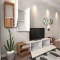 Miniatyrbilde 3 av 9: TV-enhet Zebra - Hvit, Teak
