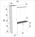 Miniatyrbild 5 av 5: Hall Stativ Naturel - Teak, Vit