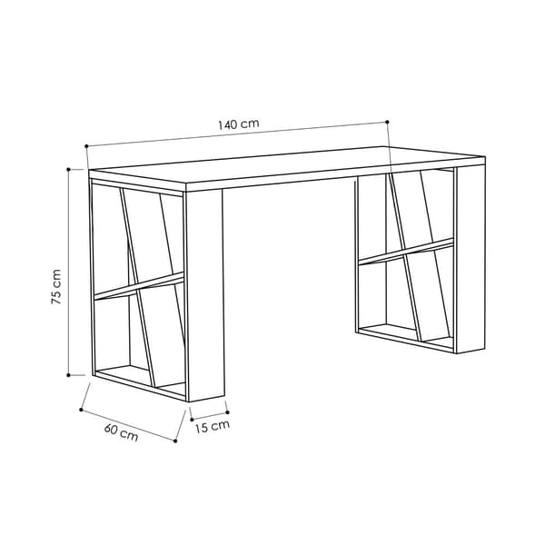 Study Desk Honey - Hvid, Eg
