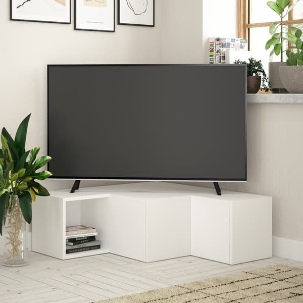 TV-stativ Kompakt - Hvit