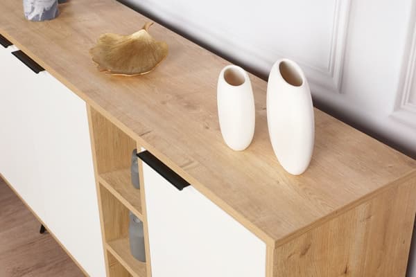 Konsoli Clara Console - tammi, valkoinen
