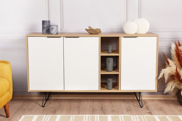 Konsoli Clara Console - tammi, valkoinen