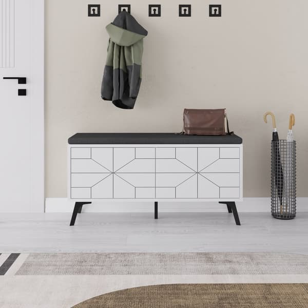 Kenkäkaappi Dune Bench - valkoinen