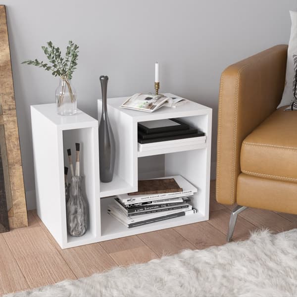 Sidebord Abies - Hvit