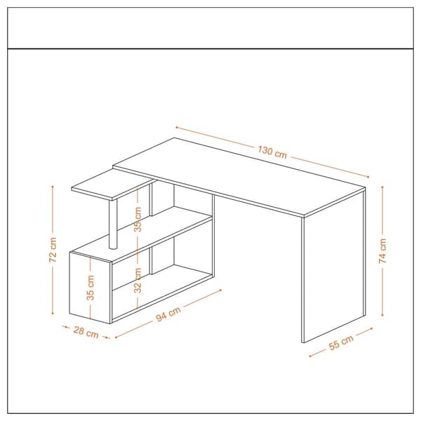 Studiebord Gelincik - Hvid