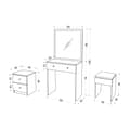 Miniatyrbild 7 av 7: Sminkbord Nice - Vit