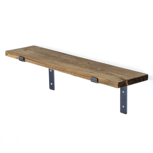 Dekorativ vegghylle i tre Lam002