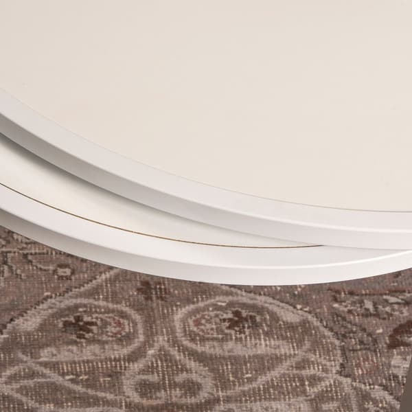 Redebord (2 stk.) Tambur - Hvid