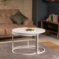 Miniatyrbillede 2 af 7: Redebord (2 stk.) Tambur - Hvid