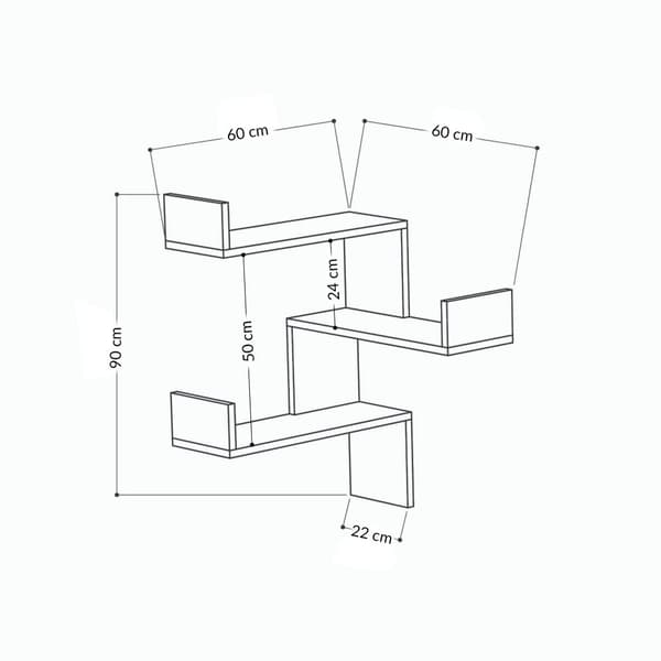 Vägghylla Luksa - Ek