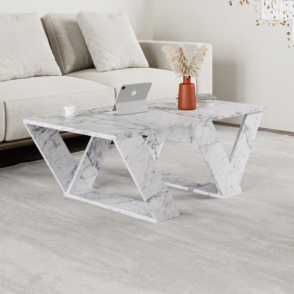 Sofabord Pipra - Carrara marmor