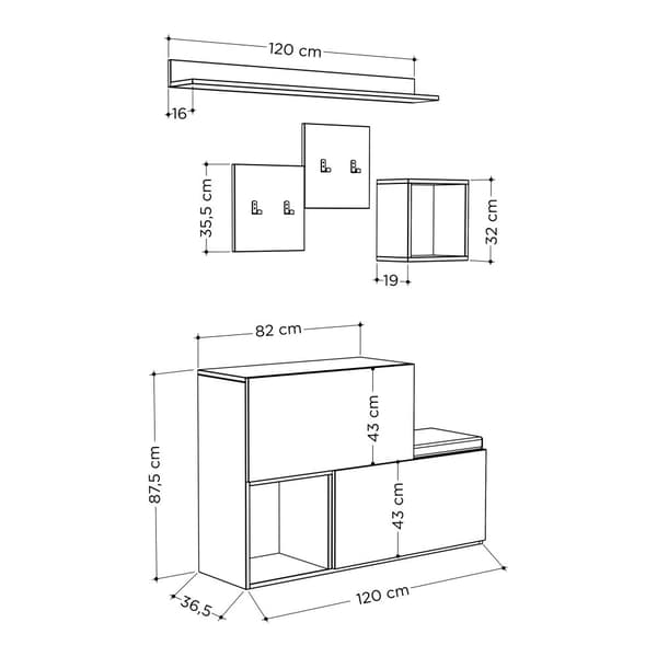 Hall Stand Holdon - Hvit