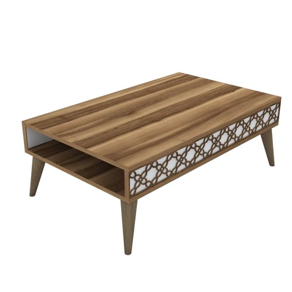 Coffee Table City - Valnøtt, Hvit