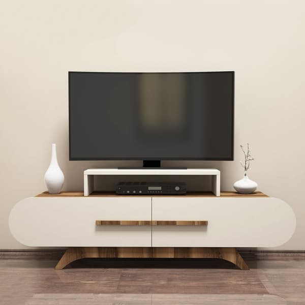 TV Stand Rose - Valnød, Creme