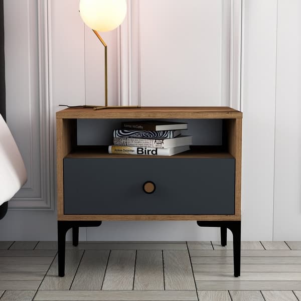 Natbord Lizbon 529 - Valnød, antracit