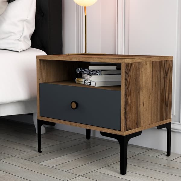 Natbord Lizbon 529 - Valnød, antracit