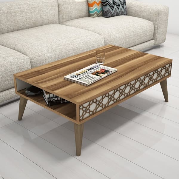 Coffee Table City - valnöt, grädde
