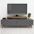 Miniatyrbilde 3 av 5: TV Stand City - Walnut, Chalcedony