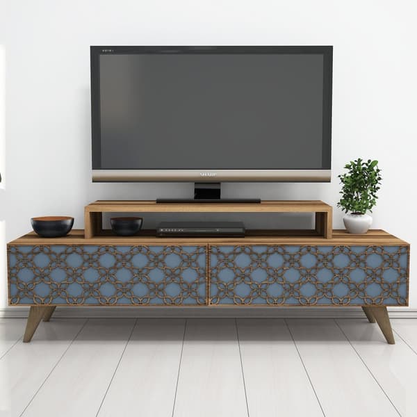 TV Stand City - Walnut, Chalcedony