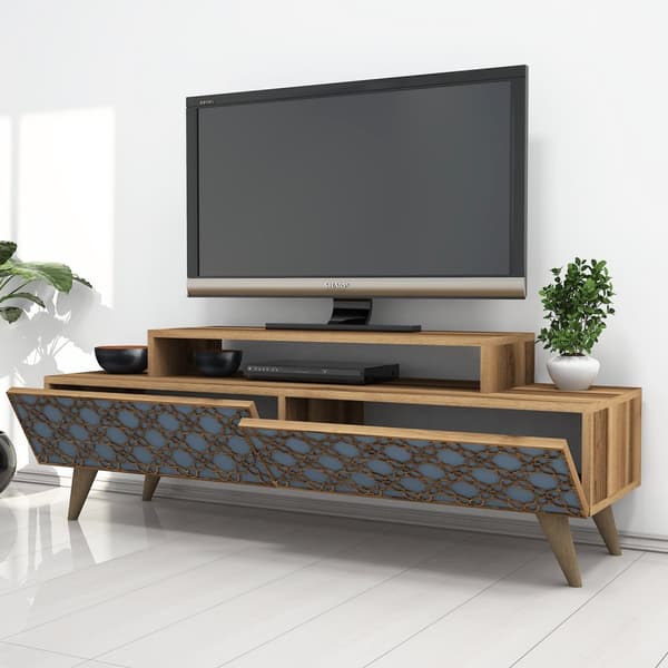 TV Stand City - Walnut, Chalcedony