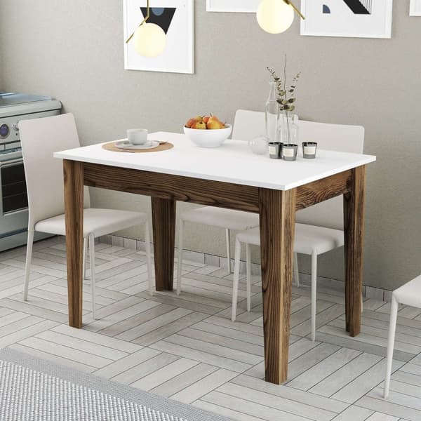 Køkkenbord Kiev 505 - Valnød, Hvid