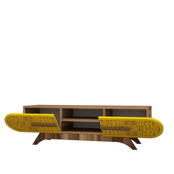 TV Unit Defne - Valnøtt Gul