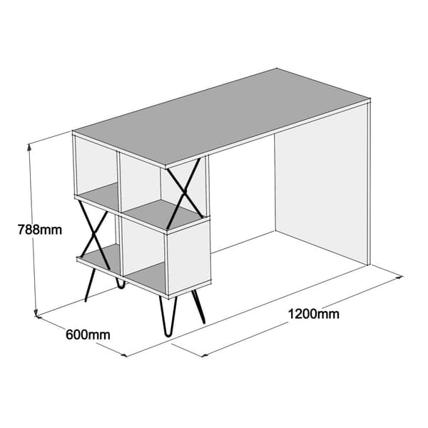 Study Desk Extra - Valnøtt