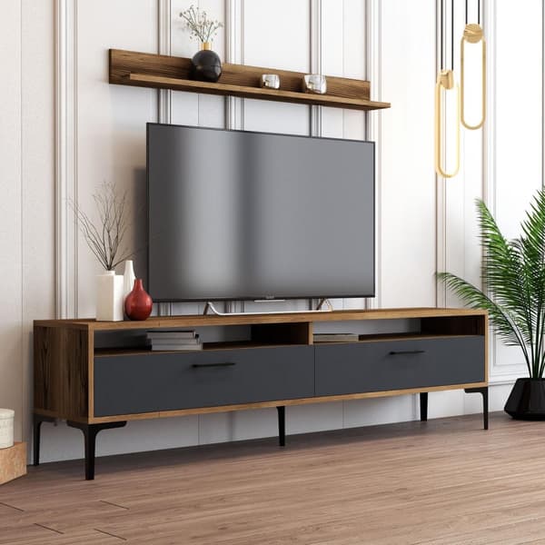TV-enhet Istanbul - Valnöt, antracit