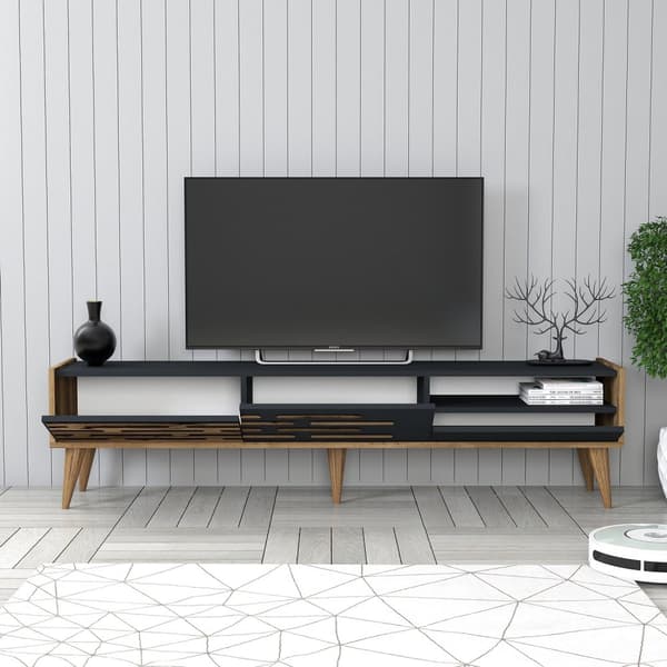 TV Stand Valensiya - Valnød, antracit