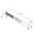 Miniatyrbillede 6 af 6: TV Stand Milan Alt - Valnød, Creme