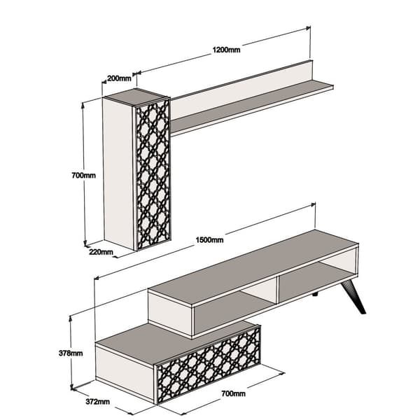 TV Unit Planet - Valnøtt, Valnøtt