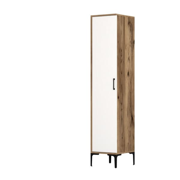 Garderobe Kumsal S - Valnøtt, Hvit