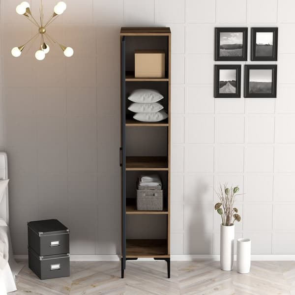 Garderobe Kumsal S - Valnøtt, antrasitt