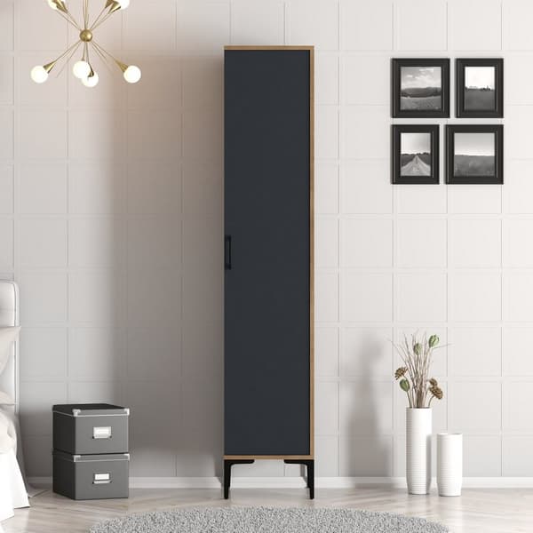 Garderobe Kumsal S - Valnøtt, antrasitt
