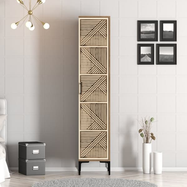 Garderobe Kumsal P - Valnøtt, Krem