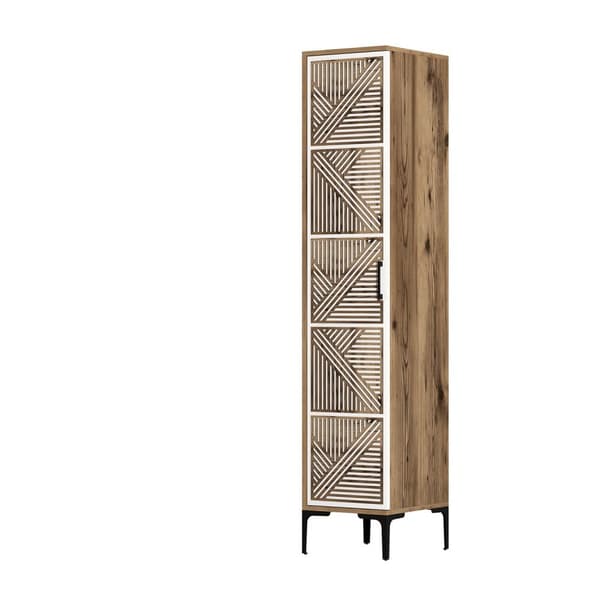 Garderobe Kumsal P - Valnøtt, Hvit