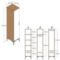 Miniatyrbilde 8 av 8: Garderobe Kumsal P - Valnøtt, Hvit