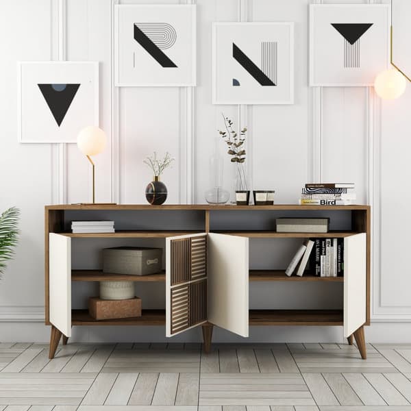Konsoli Milan 160 - pähkinä, kerma