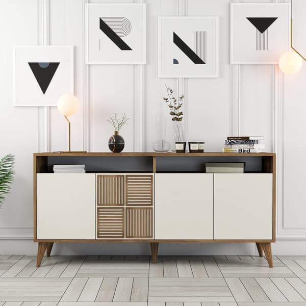 Konsoli Milan 160 - pähkinä, kerma