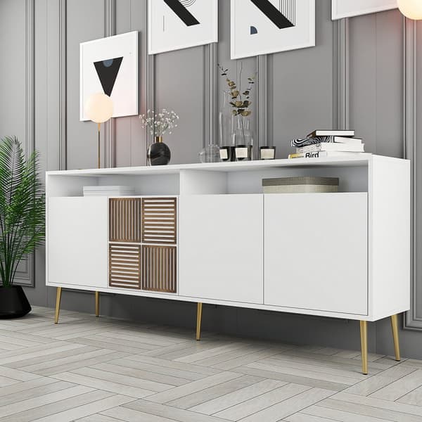 Konsol Milan - Vit, Guld