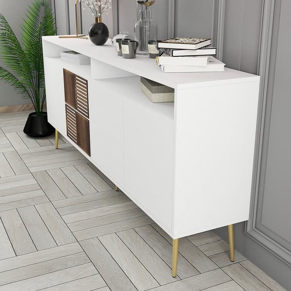 Konsol Milan - Vit, Guld