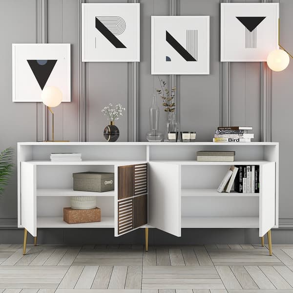 Konsol Milan - Vit, Guld