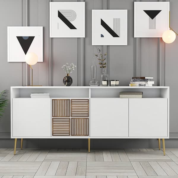 Konsol Milan - Vit, Guld